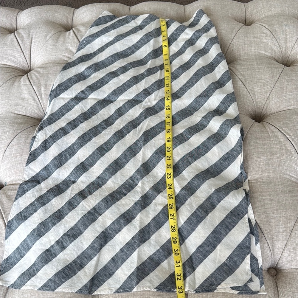 J.Crew 100% Linen Gray and White Skirts - Picture 6 of 12